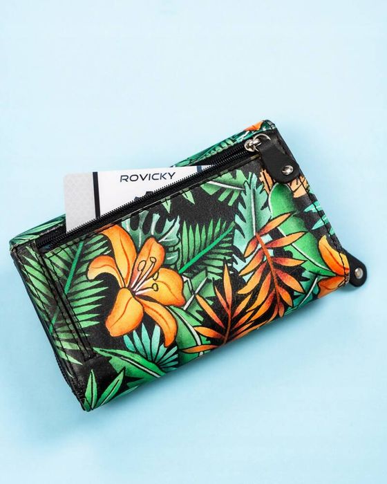 pojemny, skórzany portfel damski na zatrzask - rovicky