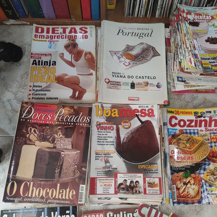 Revistas culinária e receitas +- 200 unidades