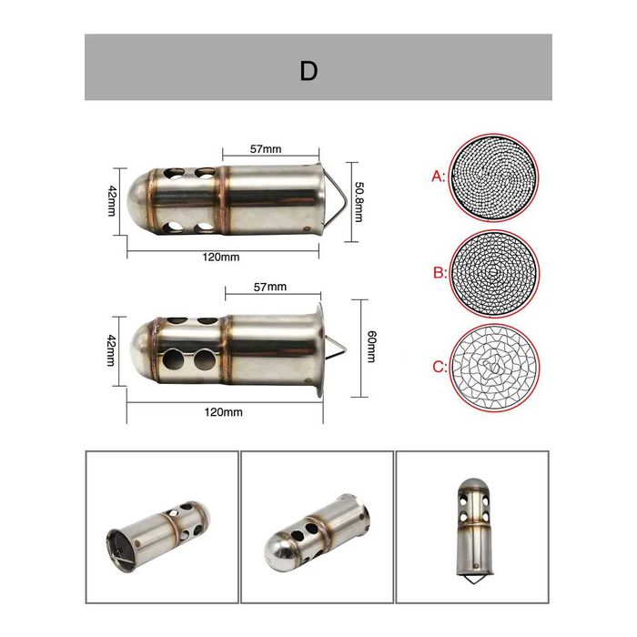 Silenciador DB Killer Aço Inoxidável para Escape de Moto