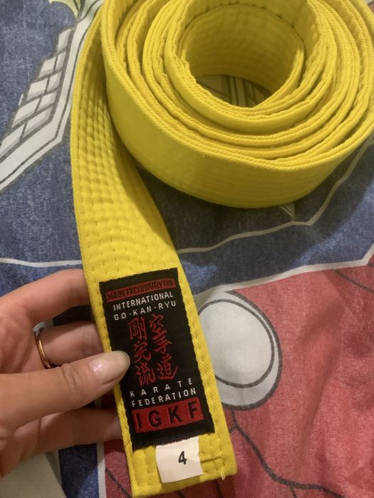 Жовтий та оранжевий поясидля спорту дзюдо карате новий