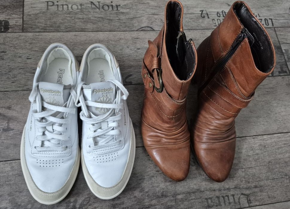 Zestaw butów 36,5 skóra trzewiki sneakersy