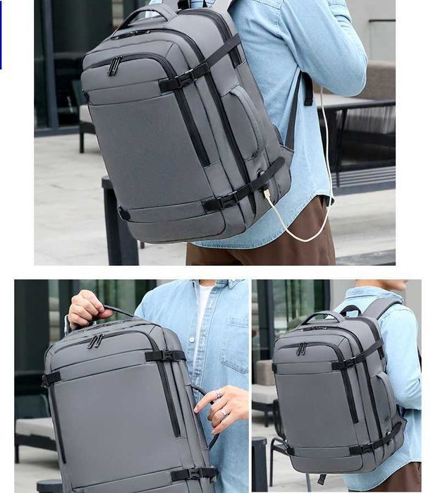 Рюкзак-валіза Norden 1897 сірий з Розширенням Міський Чоловічий