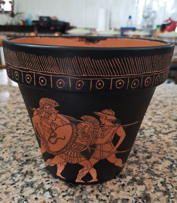 Vaso pintado à mão