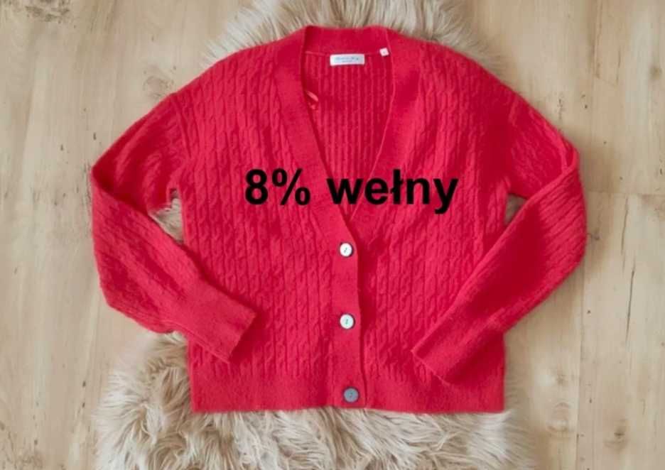 Czerwony kardigan Christian Berg - z wełną