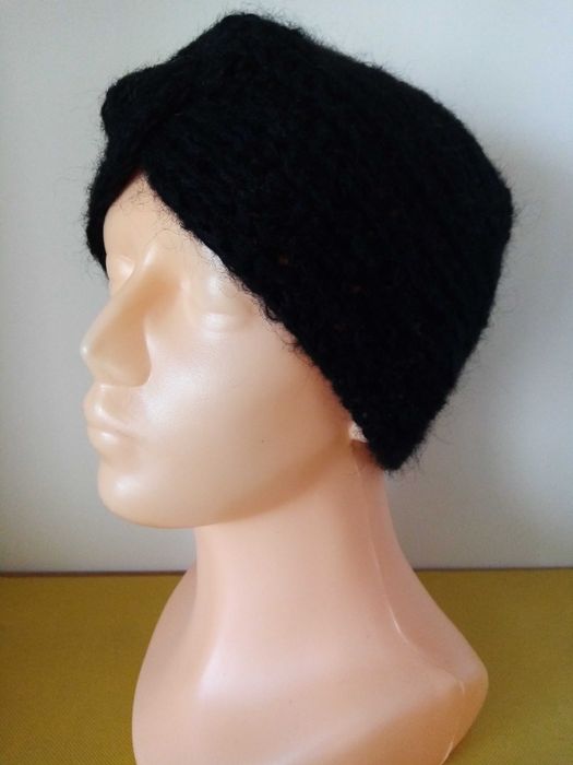 Turban, opaska; handmade; rękodzieło; moher