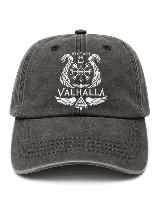 Кепка Victory or Valhalla вінтажна | Бейсболка Washed Vintage | Унісекс | Регульований розмір