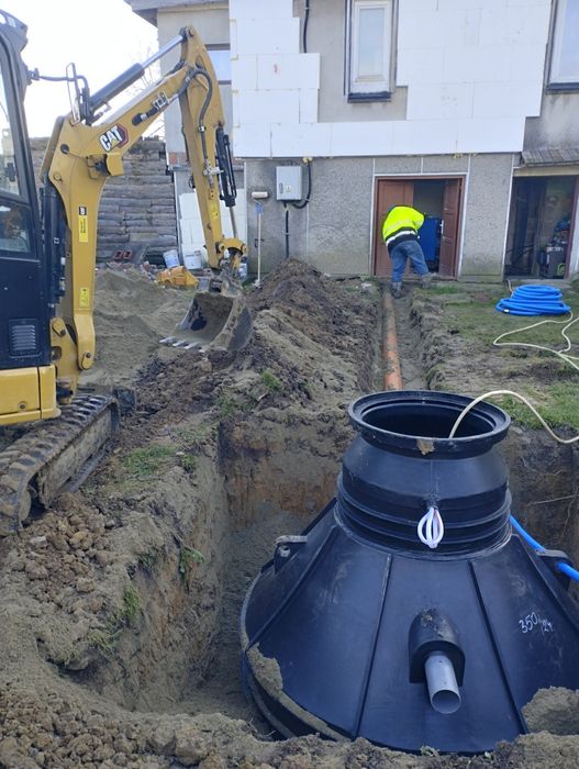 Montaż oczyszczalni zbiorników szamba odwodnienia/odwodnienie