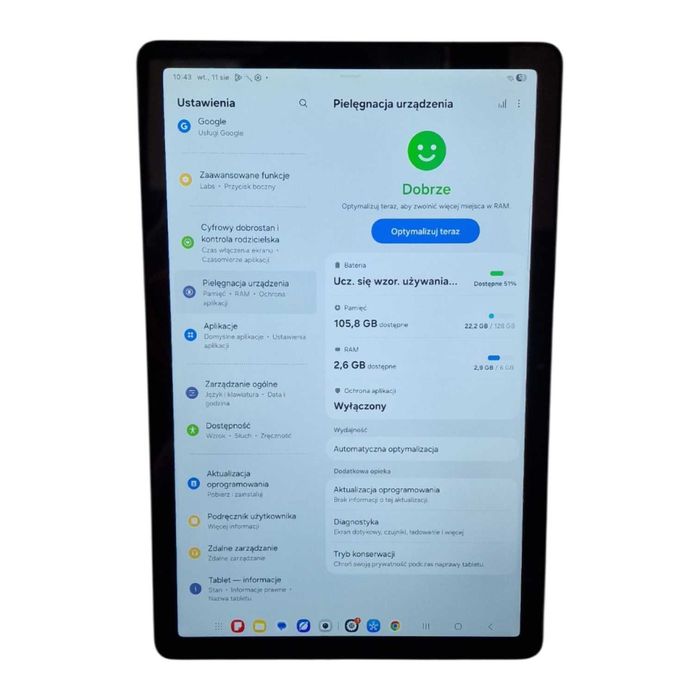 Tablet Samsung Galaxy Tab A11+ 11" 6 GB / 128 GB szary