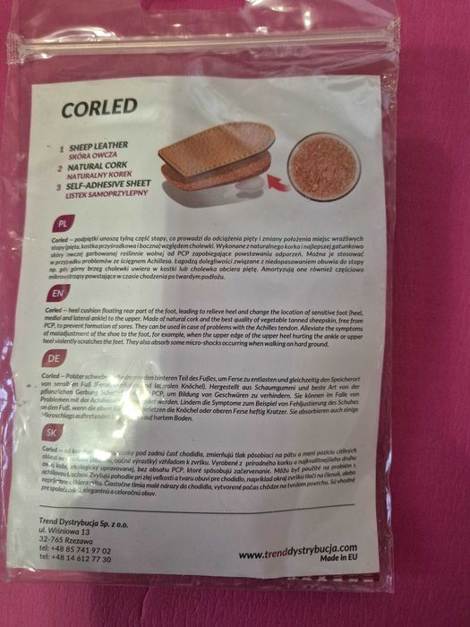 Podpiętki męskie skóra naturalna NOWE