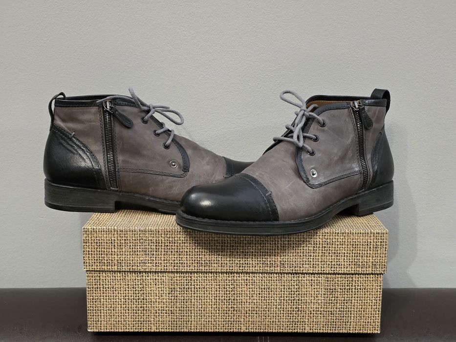 Buty włoskie, skórzane trzewiki. 44