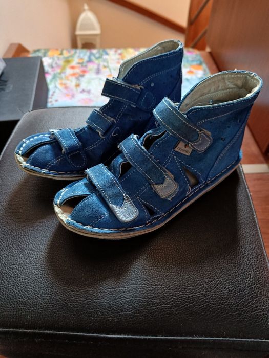 Oryginalne skórzane danielki 31 navy blue