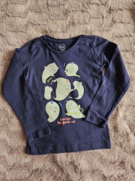 Bluzka na długi rękaw r. 110 halloween