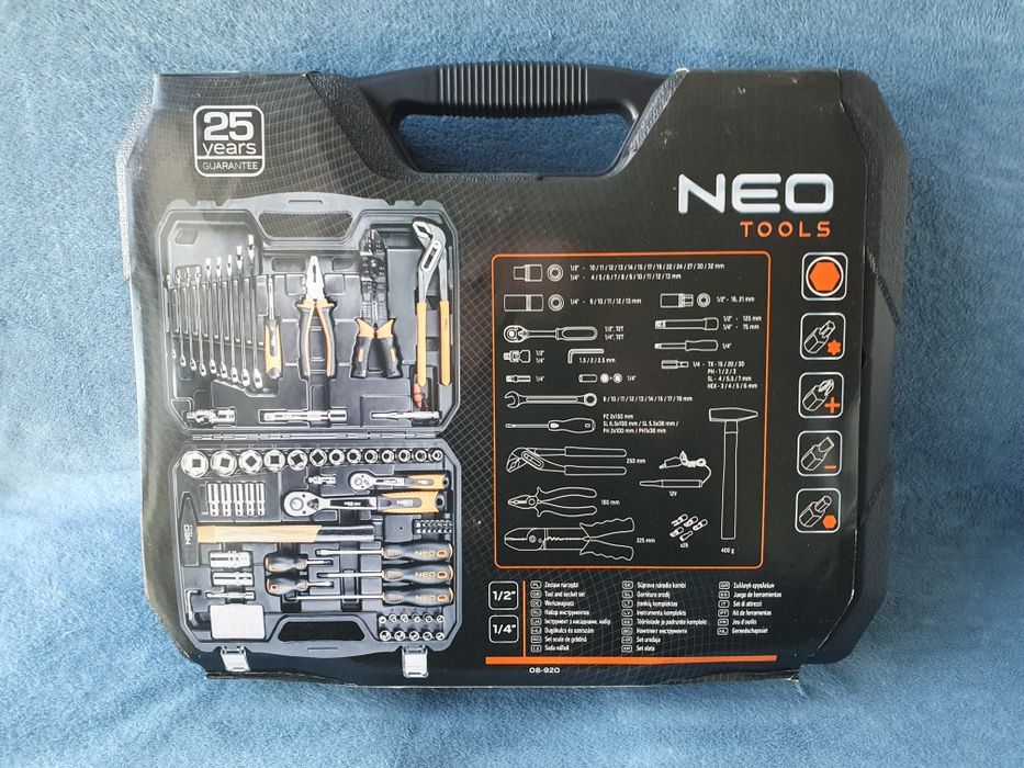 Nowy Zestaw Narzędzi Neo Tools 08-920 Walizka 100 Elementów ŁÓDŹ
