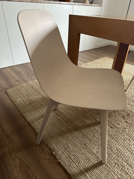 4 cadeiras robustas beje Odger ikea como novas