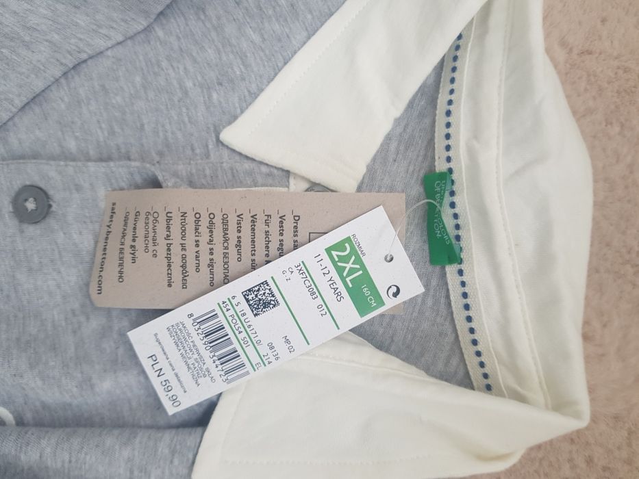 Benetton koszulka bluzka r 164 2xl elegancja