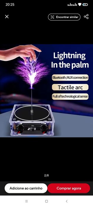 Bobina de musica tesla bluetooth/Aux dual mode