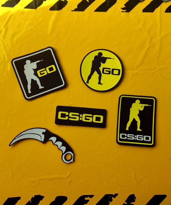 Шеврони світлові Сталкер, CS GO, патчі на липучці stalker