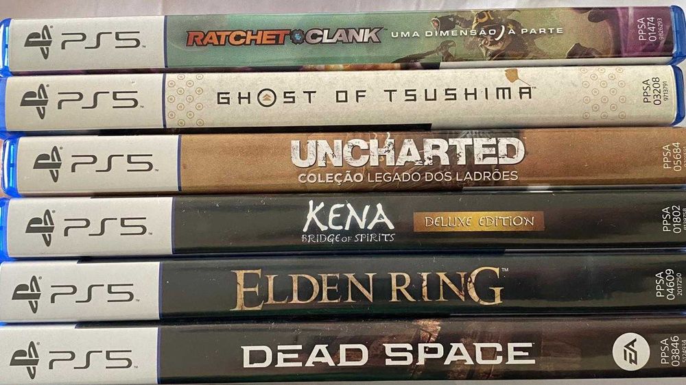 Jogos PS5 - Elden Ring, Ratchet, Kena, Dead Space, Uncharted
