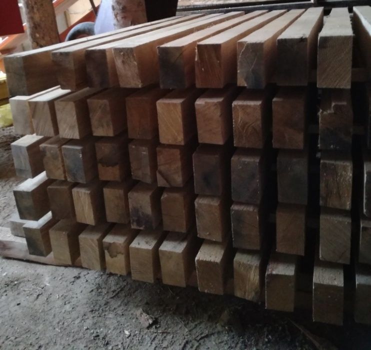 Kantówka dąb po suszarni 5,0 x 8,7 x 100 cm, fryza. Klasa 3 rustykalna