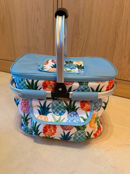 Koszyk torba lodówka termoizolacyjna piknik ananasy