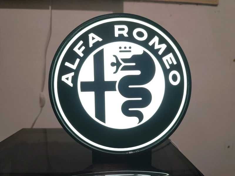 Lightbox Luminaria decorativa Alfa Romeo 2 cores