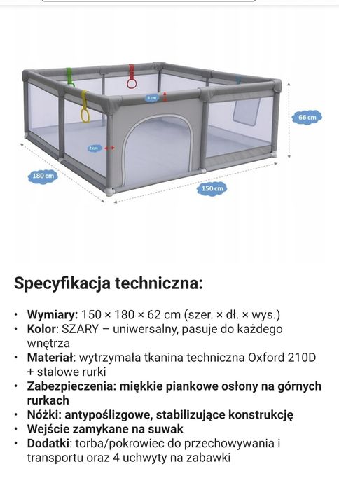 Kojec dla dziecka 150/180cm