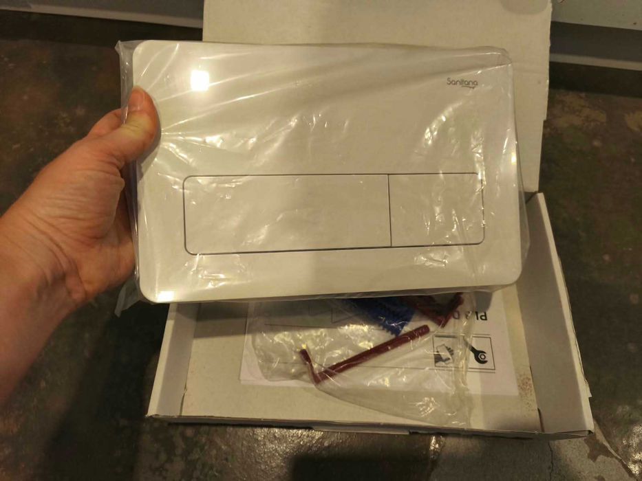 Placa de Descarga SANITANA Branca NOVA