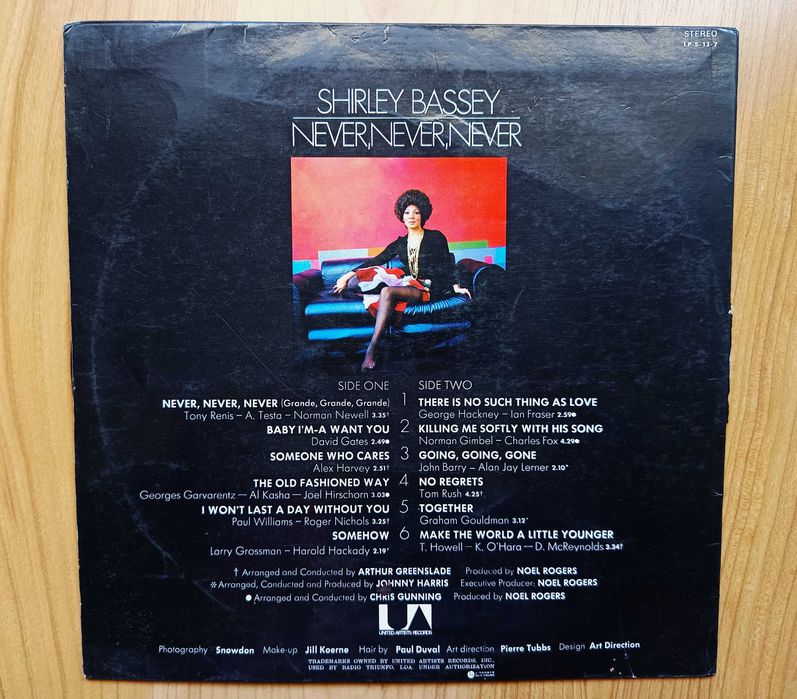 Shirley Bassey - Never, never, never (disco vinil)