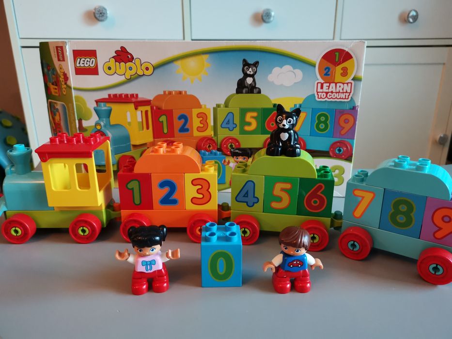 Lego duplo pociąg z cyferkami - nauka liczenia 10954