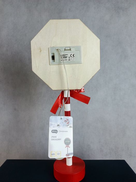 Nowy świecący napis drewniany „Santa Stop Here”