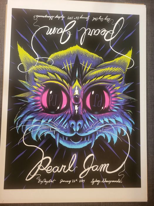 Kolekcjonerski plakat Pearl Jam - koncert Sidney 2014