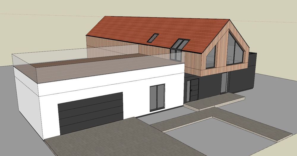 Indywidualny projekt domu jednorodzinnego, styl "Nowoczesnej Stodoły"