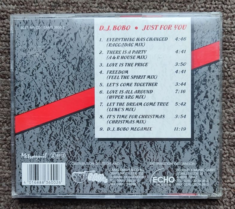 Dj BoBo - Just For You (Album CD)
