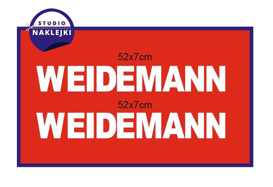Naklejki WEIDEMANN 52x7cm 2szt ładowarka kołowa teleskopowa nalepka