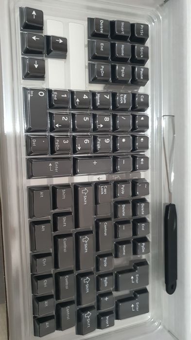 Conjunto de 182 teclas cinza-escuras/cinza-acinzentadas para teclado m