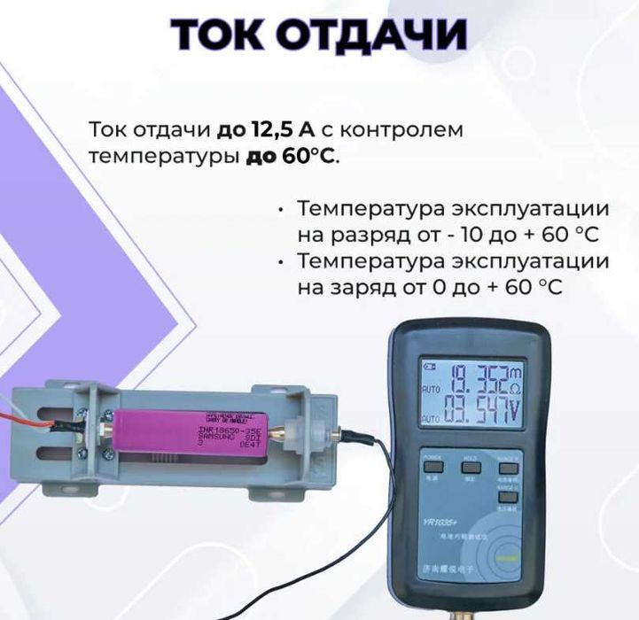 Зарядной аккумулятор (литий-ионный) Samsung 18650 Li-ion, INR18650 35e