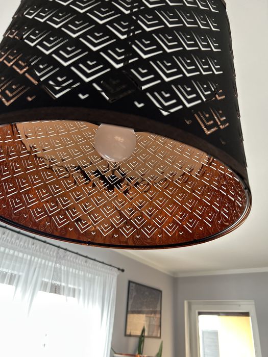 Lampa wisząca czarna ażurowa Ikea Nymo