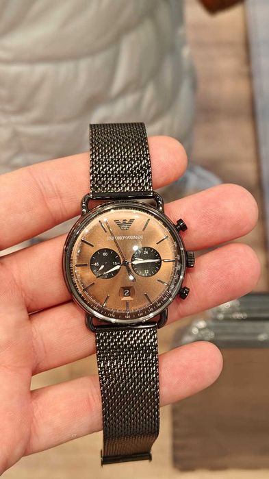 Zegarek Emporio Armani AR1114 | elegancki brąz