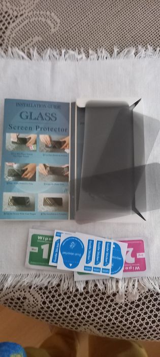 Vidro temperado para protecção de telemóvel.  9H, 3 unidades. Slanku.