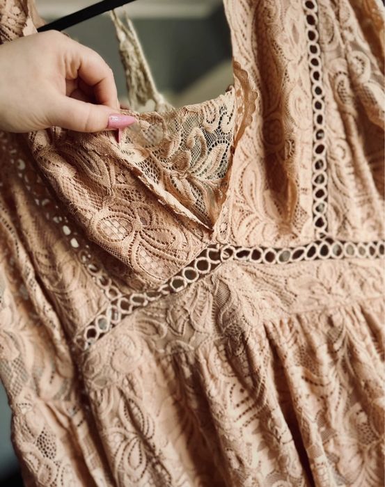 Love Triangle sukienka ażurowa koronka boho