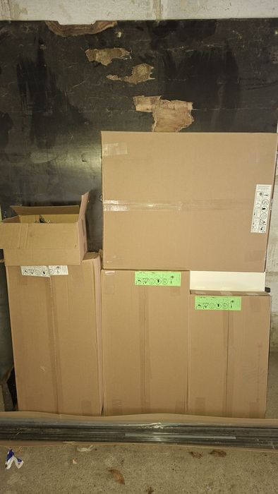 Szafki kuchenne górne jasne szare matowe