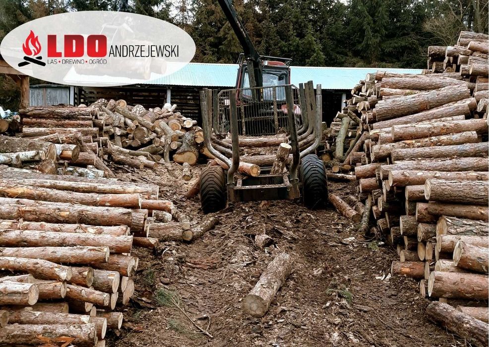 sosna drewno opałowe połupane