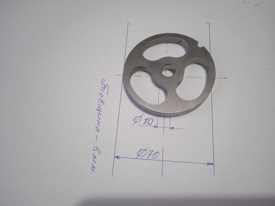 Сталевий диск на м'ясорубку