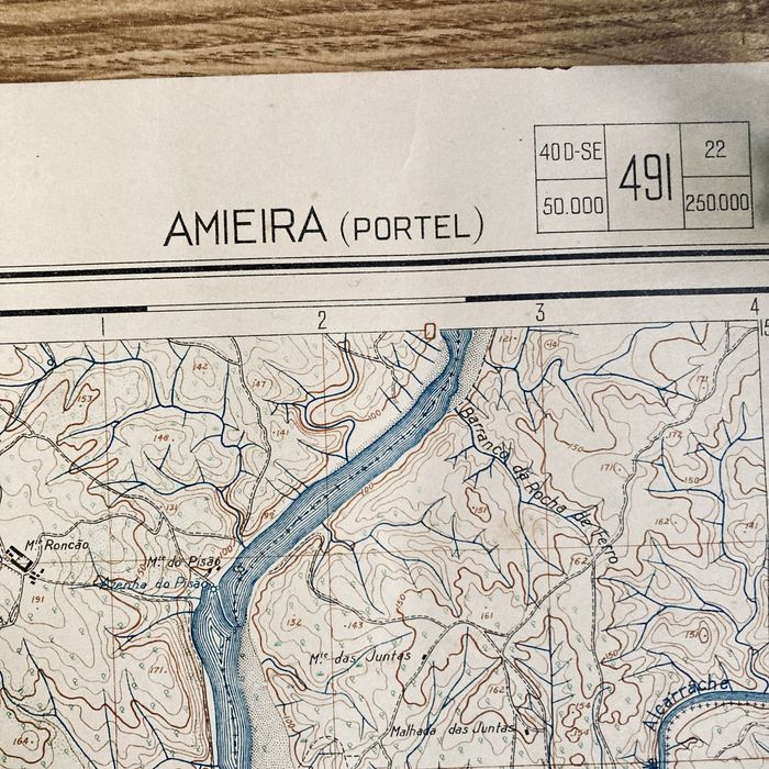 Lote de 10 cartas militares de Portugal