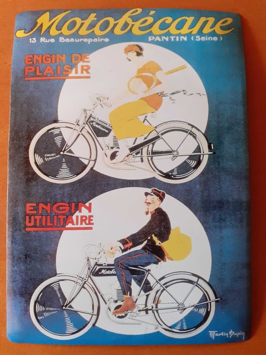 Placa vintage- Motobecane.
