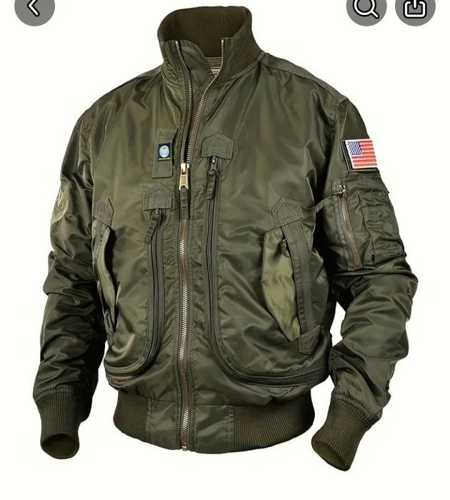 Крутий бомбер на дуже великого чоловіка 7XL 74-76-78, водонепроникний.