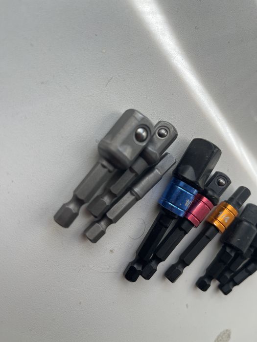 Набір 9 штук перехідників насадок адаптерів 1/4 на 1/4 3/8 1/2