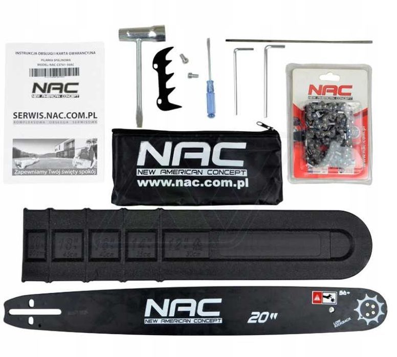 NAC PIŁA Spalinowa Łańcuchowa Do Drzewa MOCNA 3,9KM 51CM Pilarka NOWA