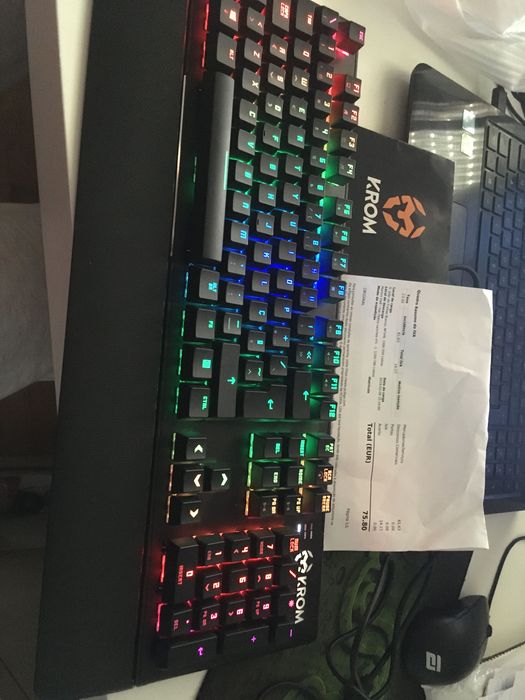 Teclado krom , preto Novo com fatura64309990873603121