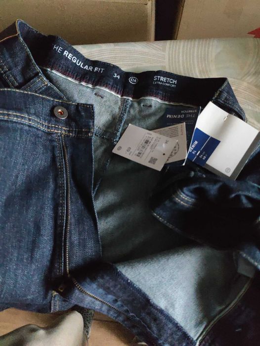 Джинсы The Regular by C&A Buying jeans Germany w big stretch navy.